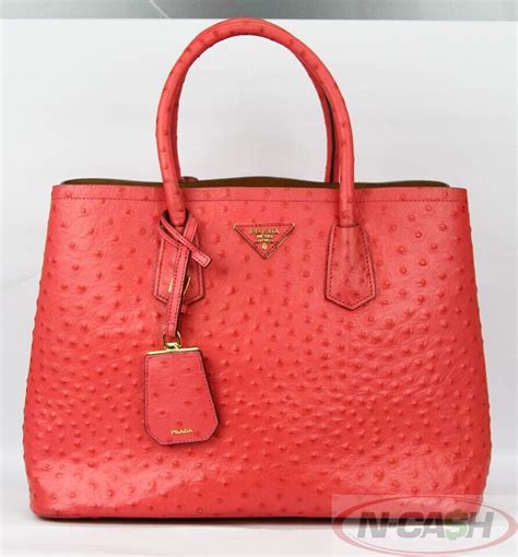 prada ostrich double tote|Prada Ostrich Double Tote .